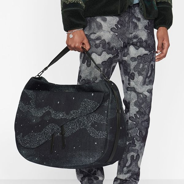 新作★ディオール ショルダーバッグ 偽物ジャガード デニム 紺 1ADHO028UKY_H07E